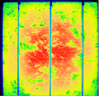 Electroluminescence from solar cell 