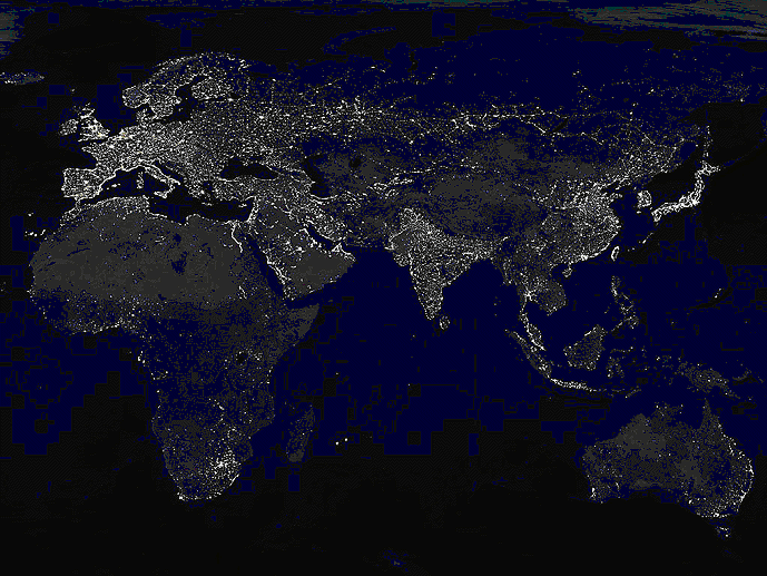 World at night