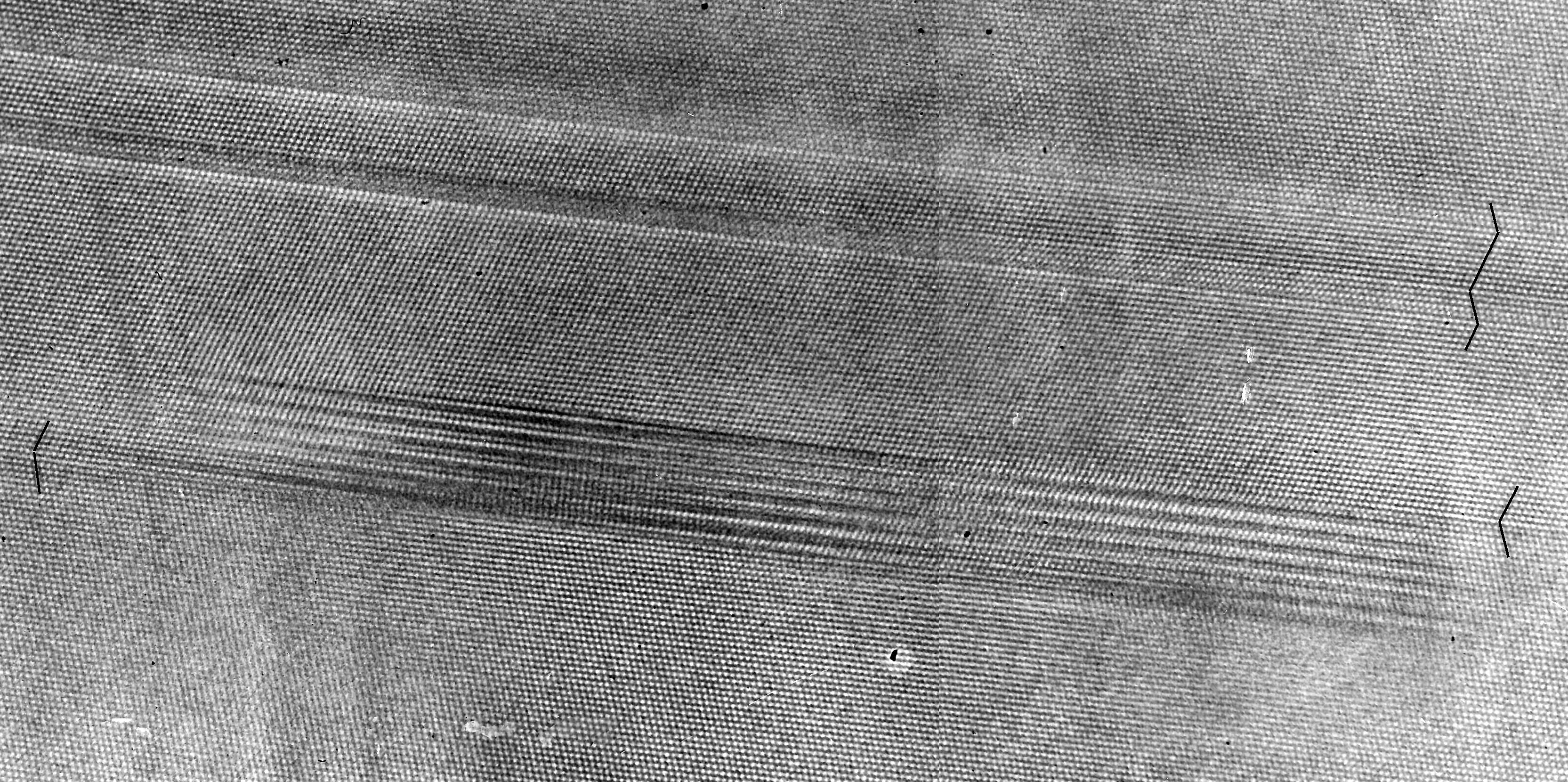 Defects in EFG ribbons; HRTEM