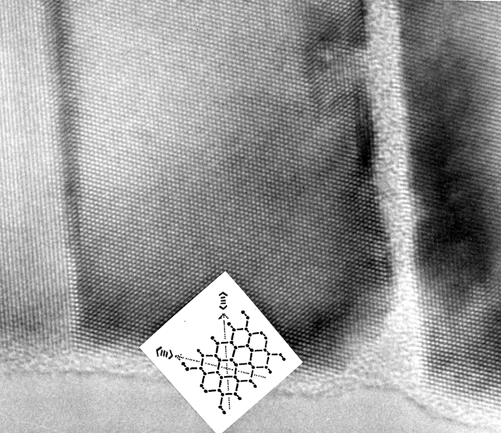 Grain boundaries in Si; HRTEM