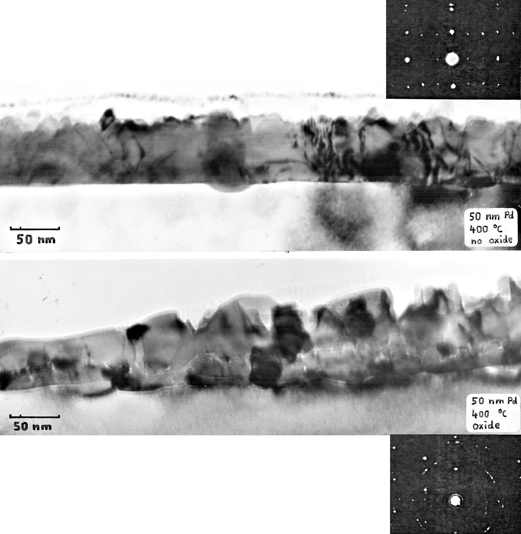 Si - silicide interface TEM