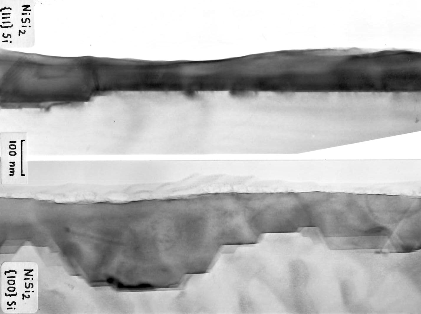 Si - silicide interface TEM