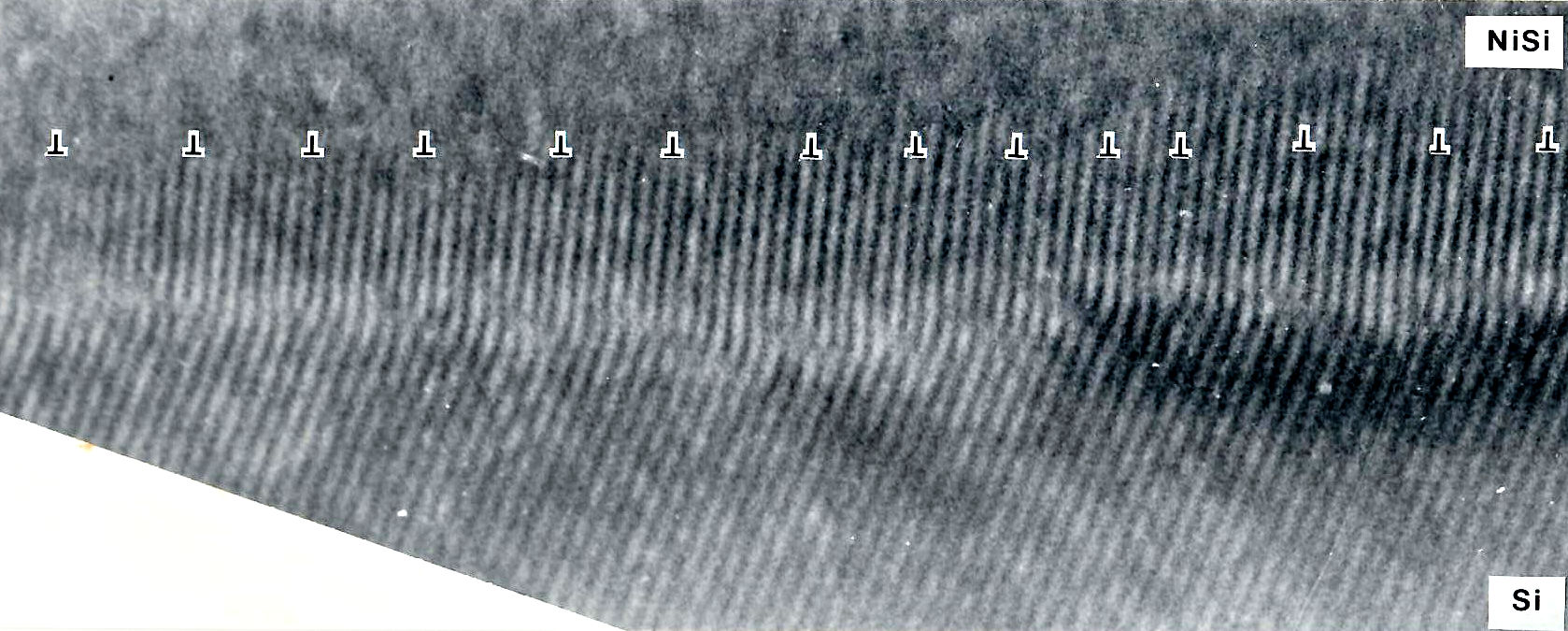 HRTEM Ni silicide interface