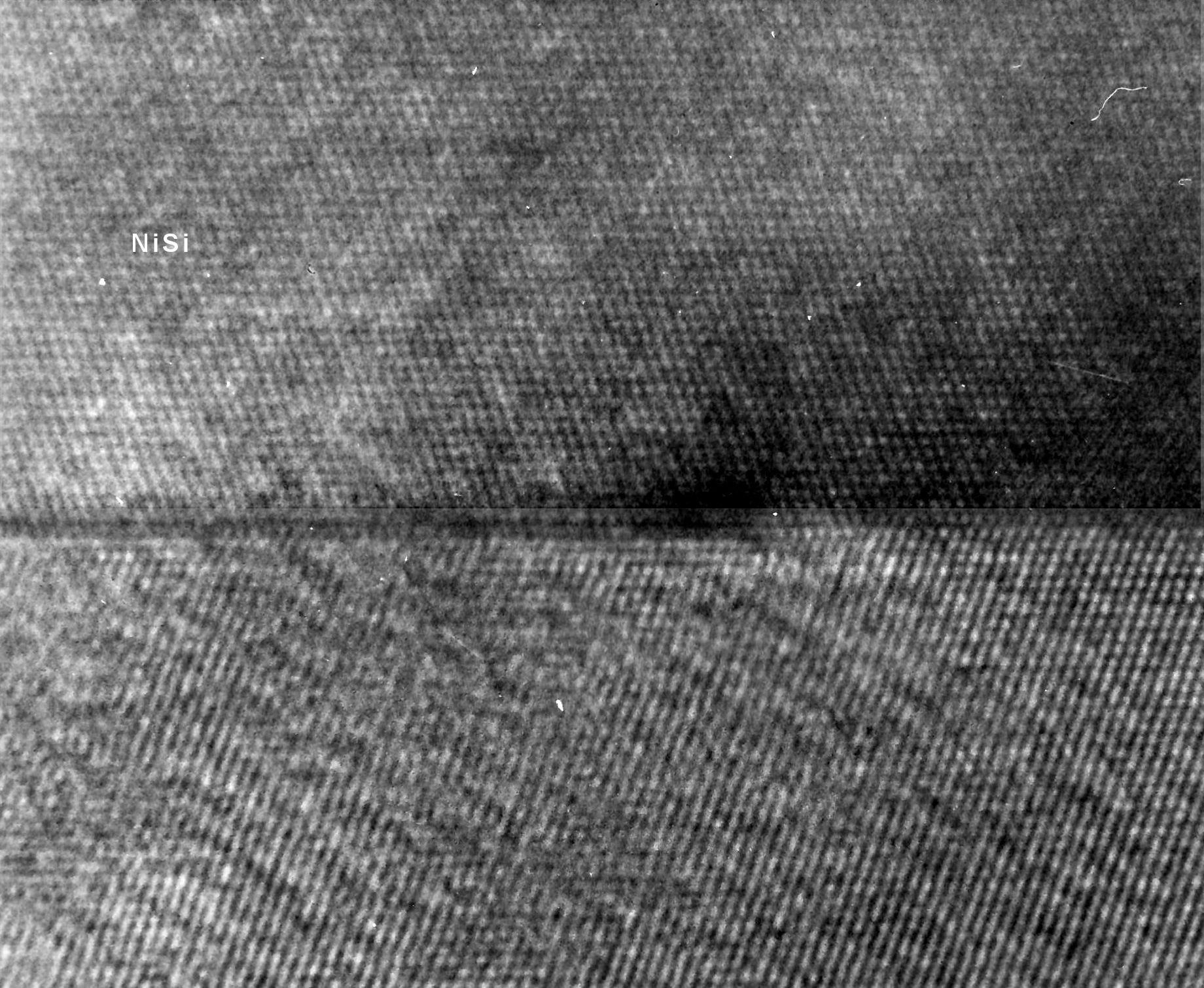 HRTEM silicid esi inteface; NiSi2