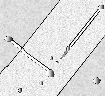 Appearance of defect in etching