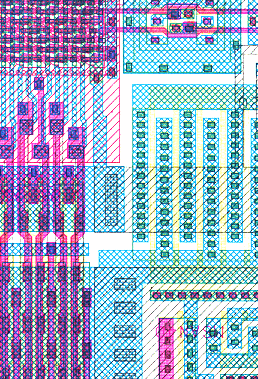 Detail of chip lay-out