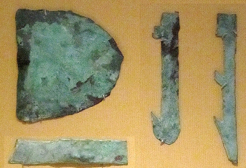 Copper tools (models) from Egypt