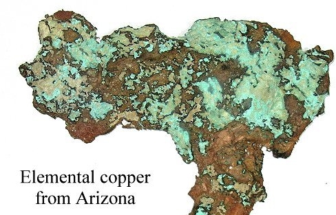 Elemental copper