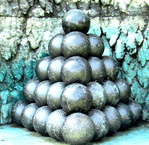 Stacking of canon balls