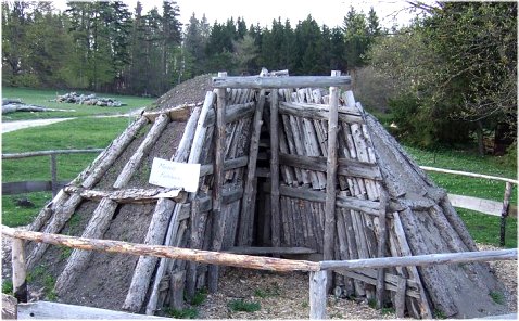 Charcoal pile; internal structure