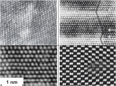 Examples of high-resolution TEM pictures