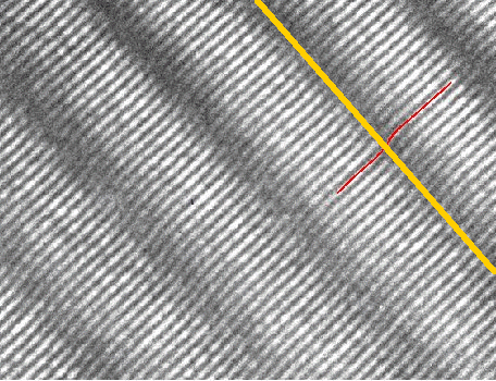 HRTEM image of a screw dislocation