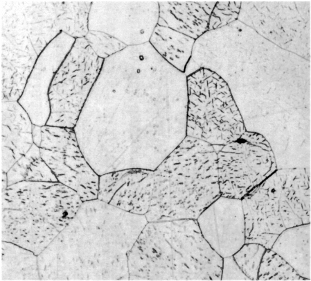 Iorn-phosphide precipitates in old steel