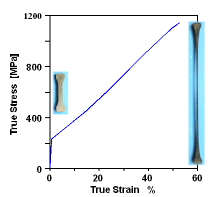 Stress-strain curve of TWIP steel