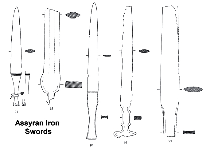 Assyrian iron swords