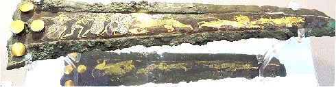 Archaeological Museum Athens; decorated 
bronze dagger