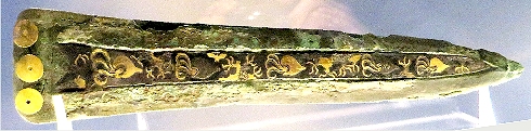 Archaeological Museum Athens; decorated 
bronze dagger