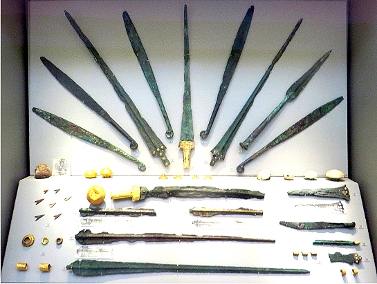 Archaeological Museum Athens; swords