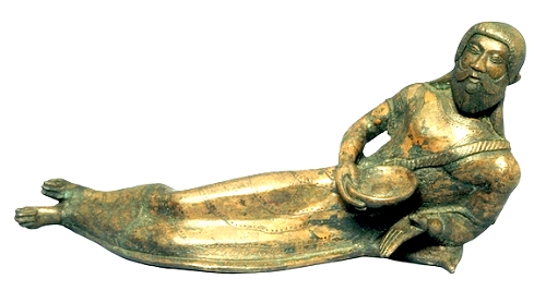 Etruscan brass sculpture