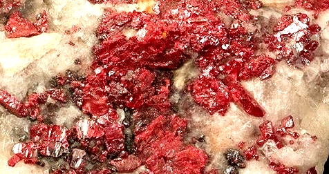 Cinnabar crystals