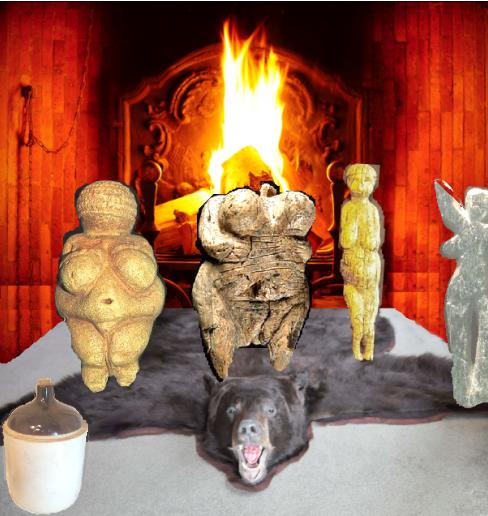 Stone age fireplace delights