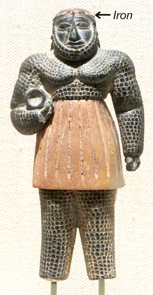 Monsrous male figure with iron from 
around 2000 BC