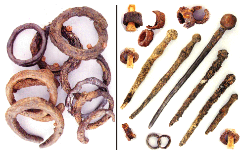 Small iron artifacts from about 1100 
BC