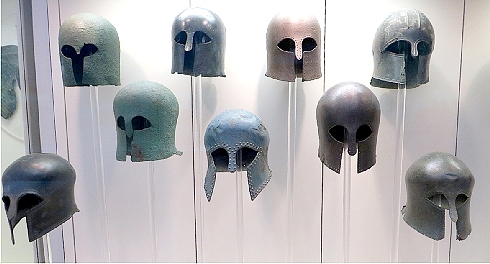 Olympia Museum; helmets