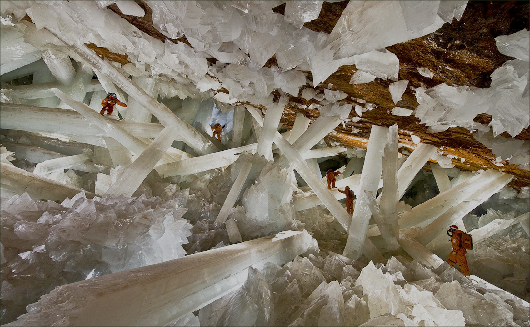 Seleneite crystals in the Cueva de los Cristales