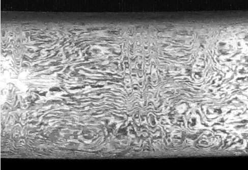 Water pattern in crucible steel