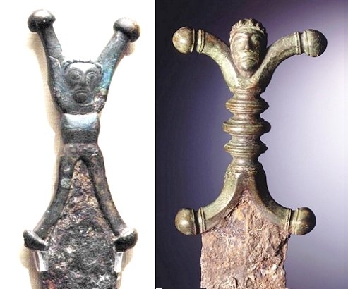 Anthropoid hilts Celtic swords