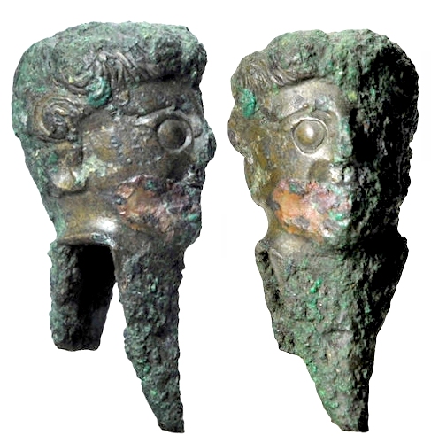 Anthropoid celtic sword; head