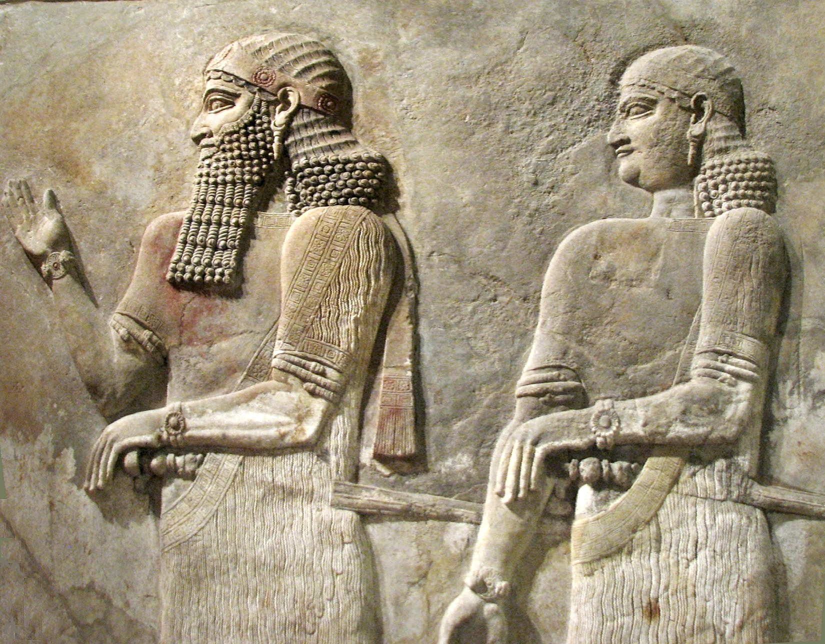 Assyrian princes with swords