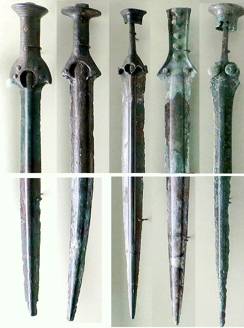 Bronze thrusting swords