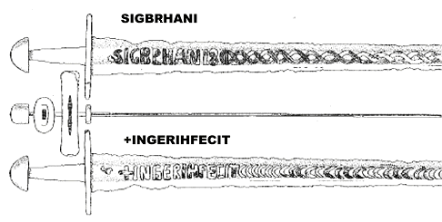 Drente sword, inscription