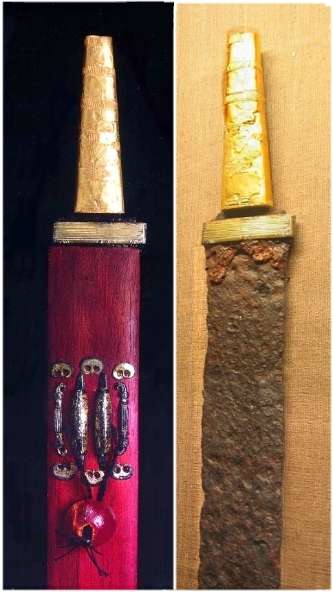 Gold hilt spatha, Stotzingen; 
Ellwangen museum