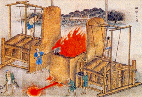 Tatara furnace painting