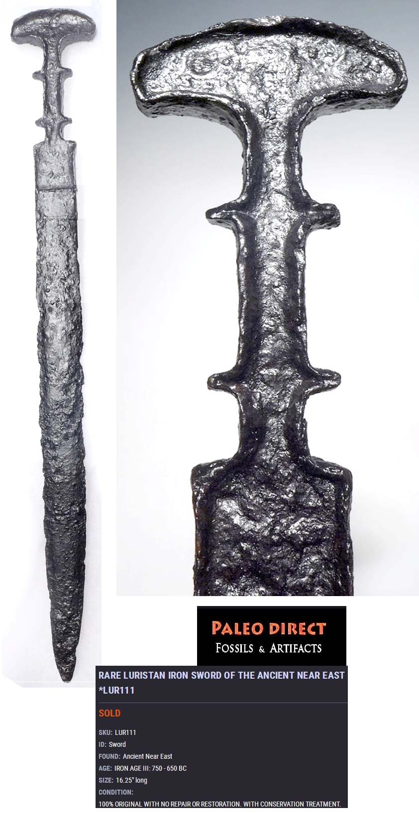 Luristan iron sword