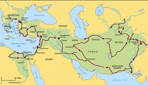 Map Mediterranean 320 BC