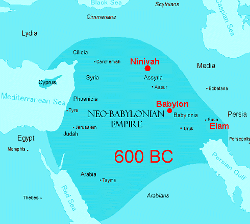 Map Mediterranean 600 BC