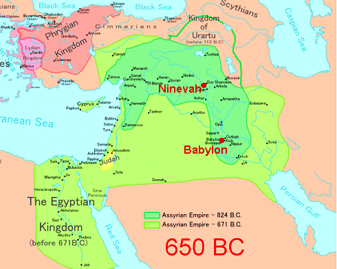 Map Mediterranean 650 BC