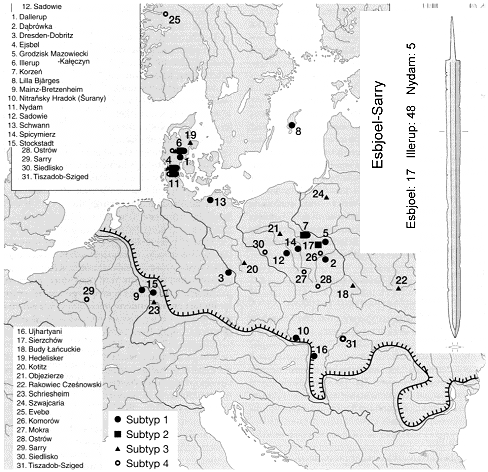 Esbl-Sarry; map of finds