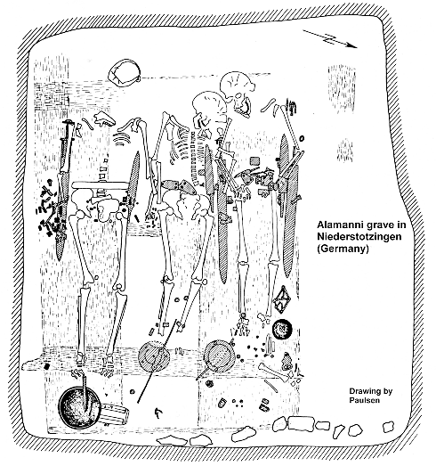 Niederstotzingen Alamanni grave with 
female warrior