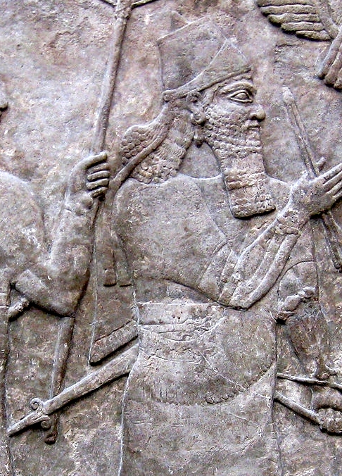 Assyrian relief; sword