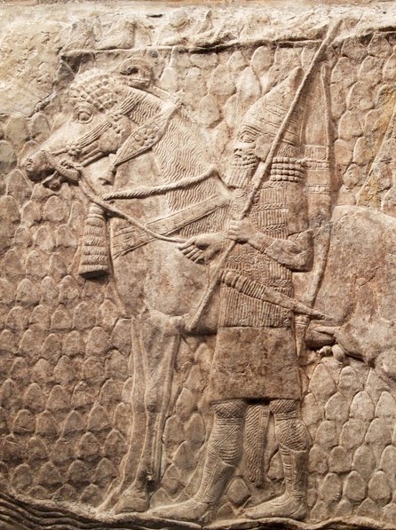 Assyrian relief; sword