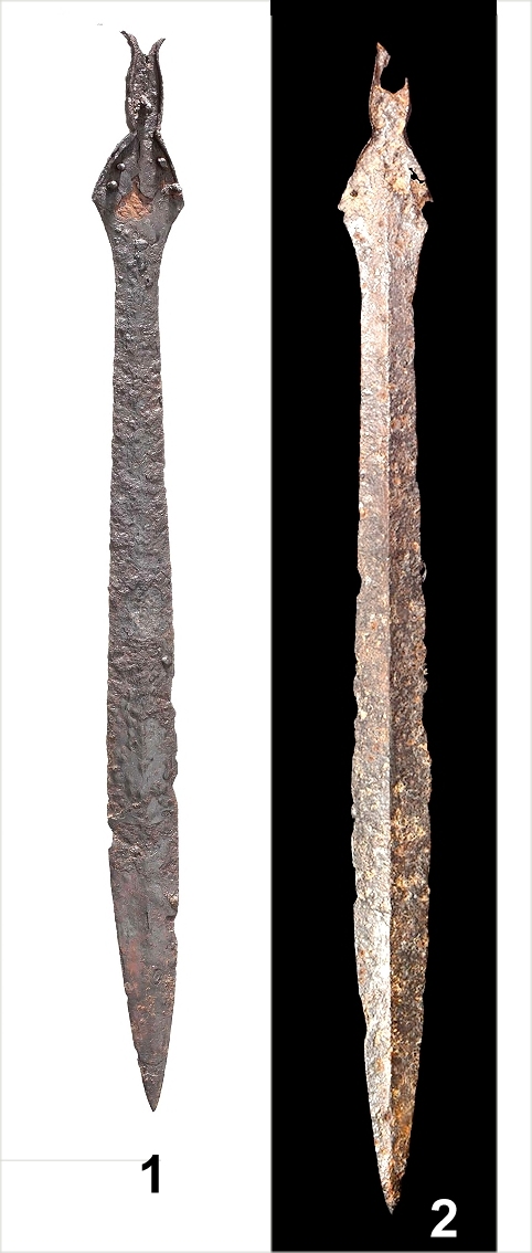 Old Celtic iron swords