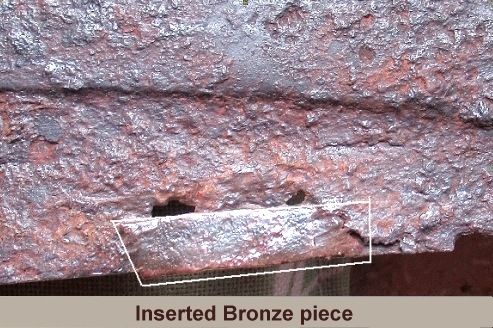 Luristan mask sword repaired