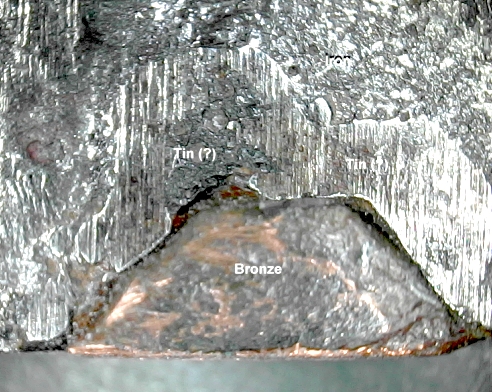 Luristan mask sword repaired