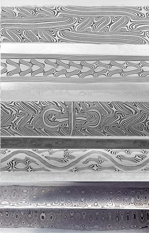 Patterns in pattern welded swords