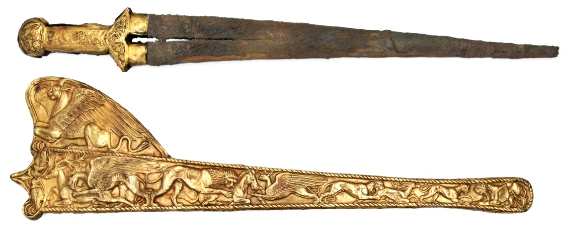 Akinaka; gold scabbard, hilt